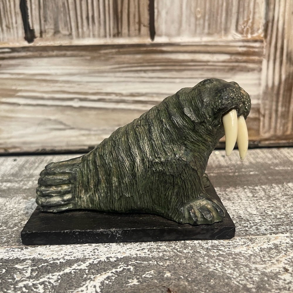 Green Walrus Figurine